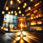 DALL·E 2023-12-23 10.30.46 - A photo that demonstrates the use of lighting in beer photography. The image features a glass of amber beer, capturing the play of light through the l.png